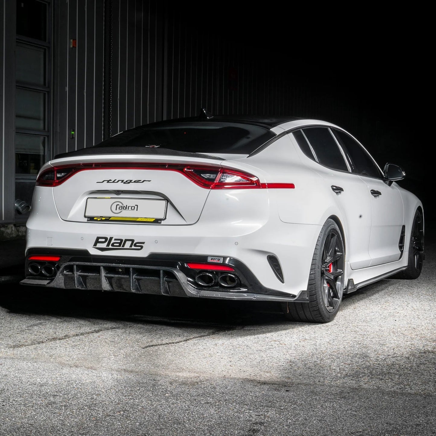 Adro A12A30-1502 KIA STINGER CARBON FIBRE REAR TRUNK LIP SPOILER V2 (2018+)