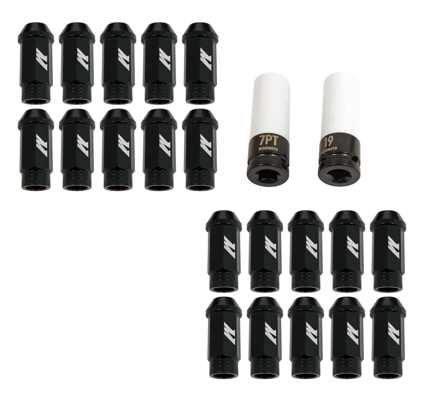 Mishimoto MMLG-125-20LBK Aluminum Locking Lug Nuts