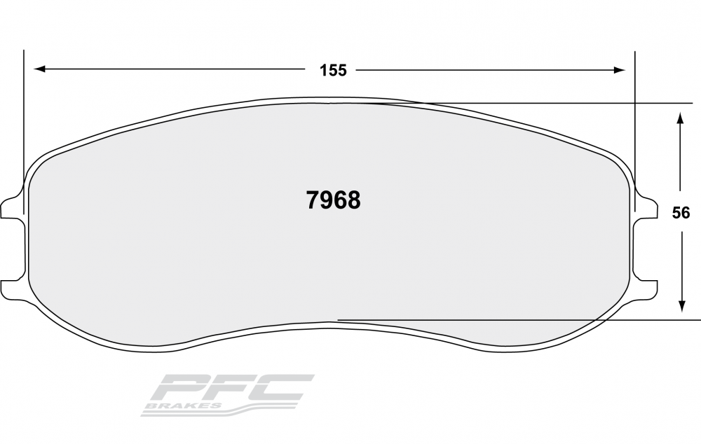 PFC 7968.39.28.44 BRAKE PADS SET (FRONT) RACE 39 CMPD 28 MM FOR PORSCHE CAYMAN GT4 CLUBSPORT