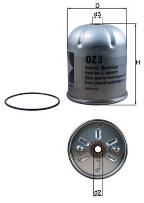 Mahle OZ3D - Oil Filter