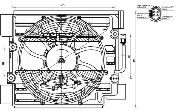 Mahle ACF23000S - Fan, air conditioning condenser