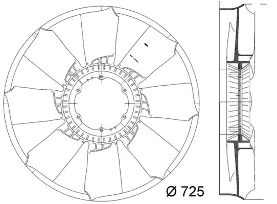 Mahle CFW50000P - Fan Wheel, engine cooling