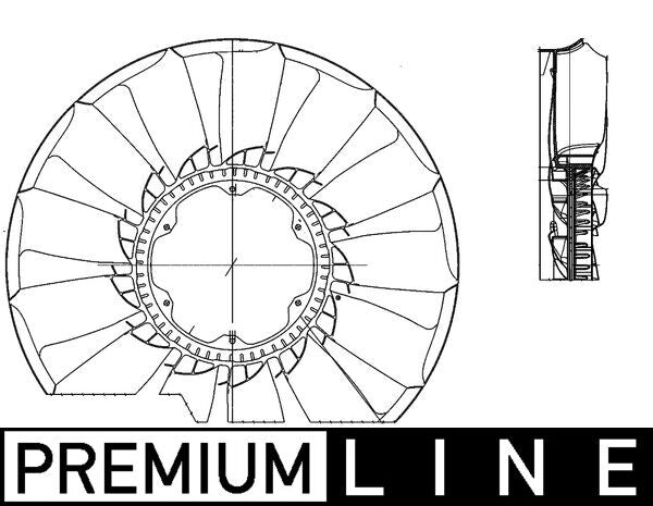 Mahle CFW55000P - Fan Wheel, engine cooling