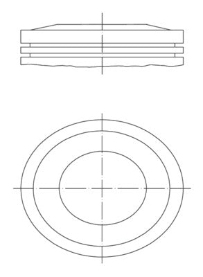 Mahle 0331001 - Piston with rings and pin
