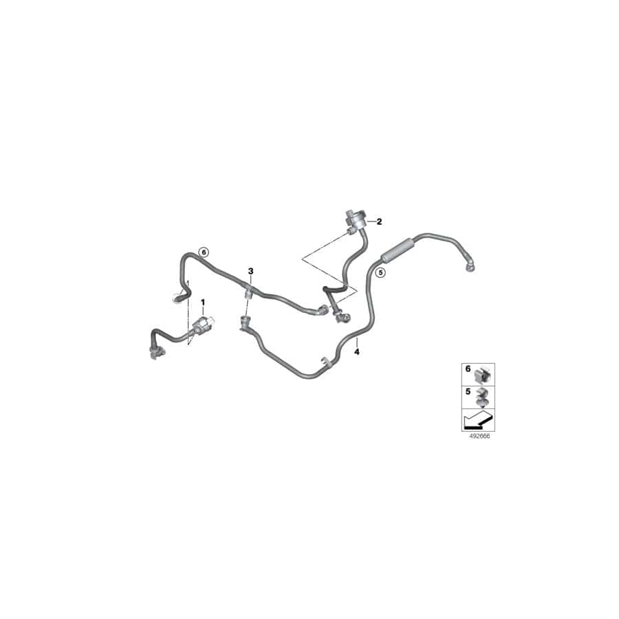 Genuine BMW 13908482821 G15 G30 G14 Fuel Tank Breather Line (Inc. 750iX, 750LiX & M850iX) | ML Performance UK Car Parts