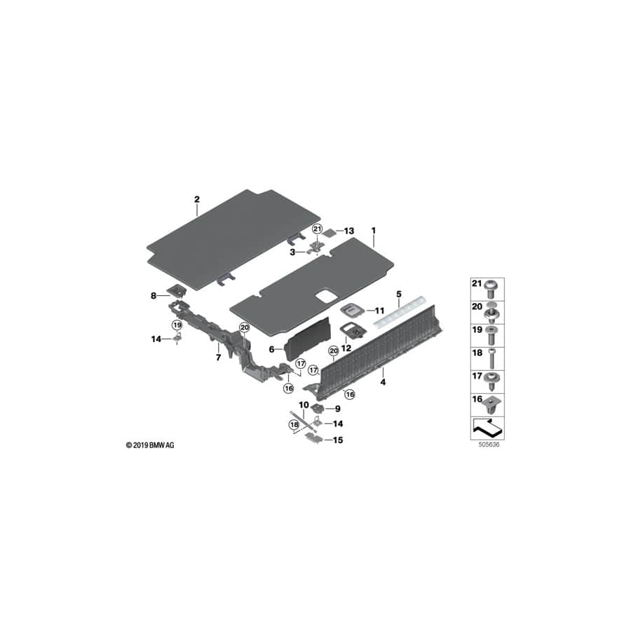 Genuine BMW 51477953895 G05 Cover, Fastening Loop, Front Left SCHWARZ (Inc. X5 45eX) | ML Performance UK