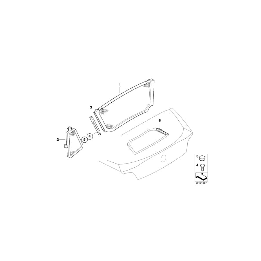 Genuine BMW 54347129832 E85 Mount F Wind Deflector, Right (Inc. Z4) | ML Performance UK Car Parts