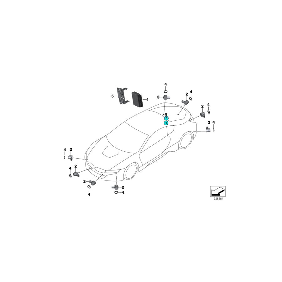 Genuine BMW 61359290006 I12 I15 Bracket Control Unit Pdc (Inc. i8) | ML Performance UK