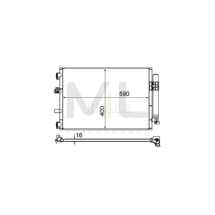 MAHLE ORIGINAL AC 861 000S Air conditioning condenser with dryer | ML Performance Car Parts