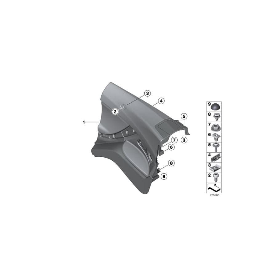 Genuine BMW 51437291835 F12 F12 Side Trim Cover, Leather, Left ELFENBEINWEISS (Inc. 640iX, 640dX & 640i) | ML Performance UK Car Parts