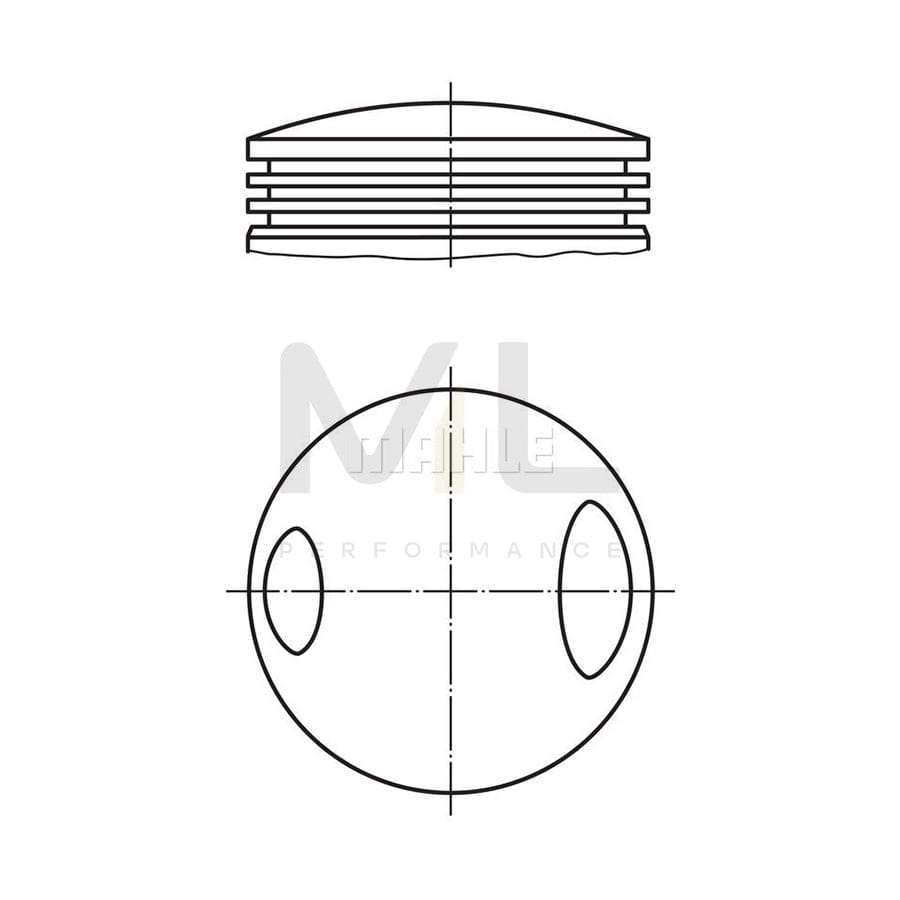MAHLE ORIGINAL 503 02 00 Piston for PORSCHE 911 84,0 mm, without cooling duct | ML Performance Car Parts