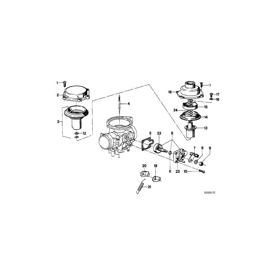 Genuine BMW 13111337563 100 60 Choke Body Left (Inc. /7 & R 75 ) | ML Performance UK Car Parts