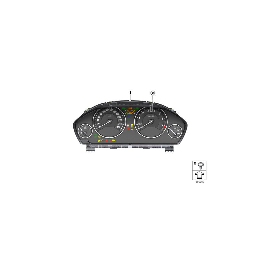 Genuine BMW 62106991701 F30 F32 F36 Instrument Cluster KMH (Inc. 435i, 420i & 328i) | ML Performance UK