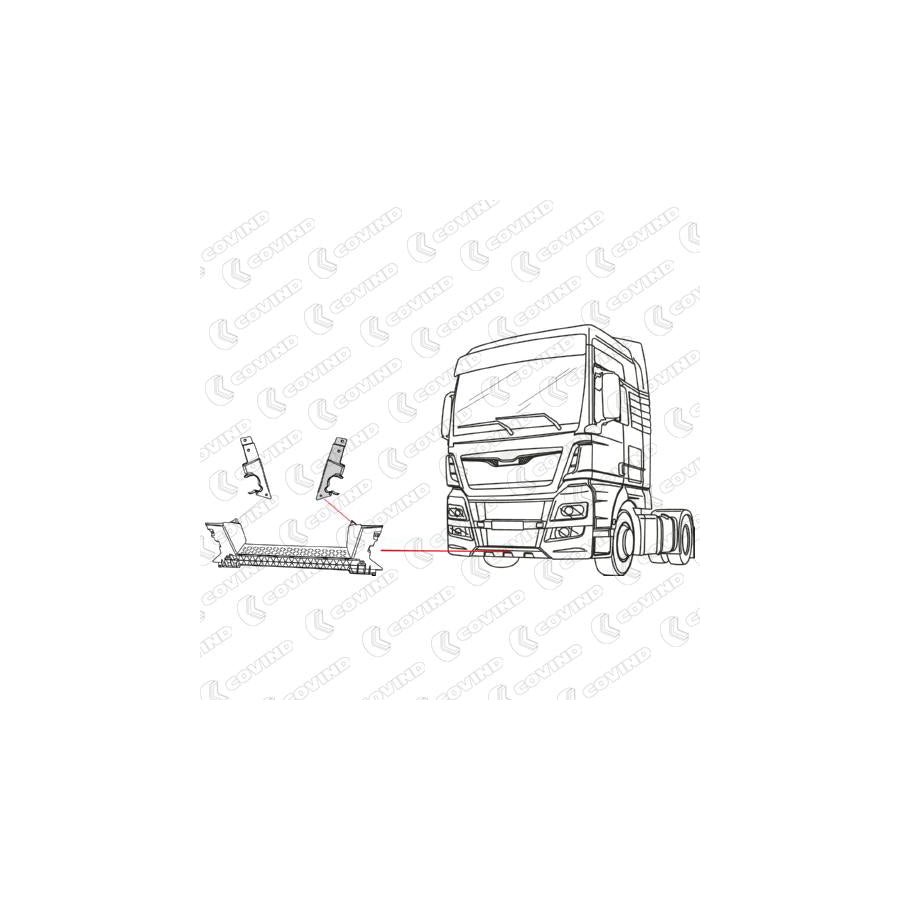 Covind Tx2/137 Mounting Bracket, Bumper | ML Performance UK