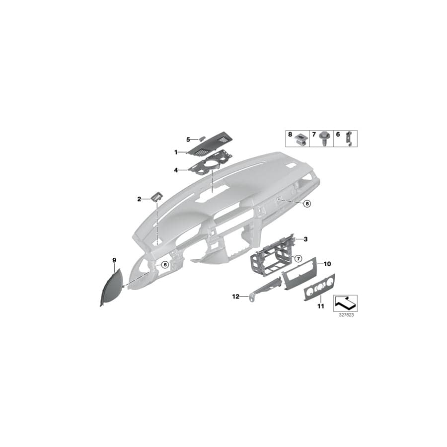 Genuine BMW 51457143603 E93 E91 Trim Panel, I-Panel, Outer Left SCHWARZ (Inc. 330d, M3 & 335d) | ML Performance UK Car Parts