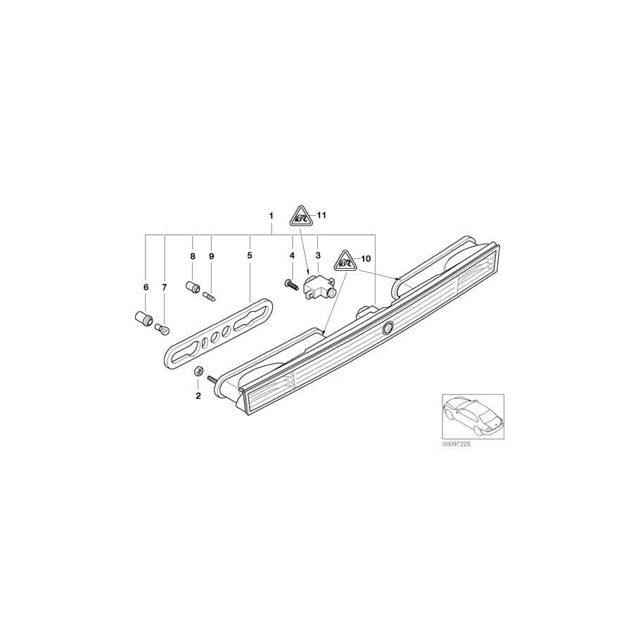 Genuine BMW 63216917100 E66 E67 E65 Gasket, Rear Light, Trunk Lid, Right (Inc. 730d, 760Li & 745Li) | ML Performance UK Car Parts
