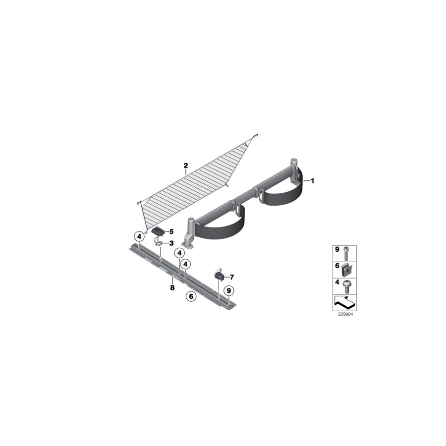 Genuine BMW 51479175148 F25 F26 Lashing Rail, Right (Inc. X3 35iX, X3 28dX & X4 20dX) | ML Performance UK