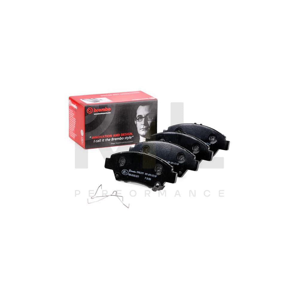 Brembo P 28 050 Brake Pad Set With Acoustic Wear Warning | ML Performance Car Parts