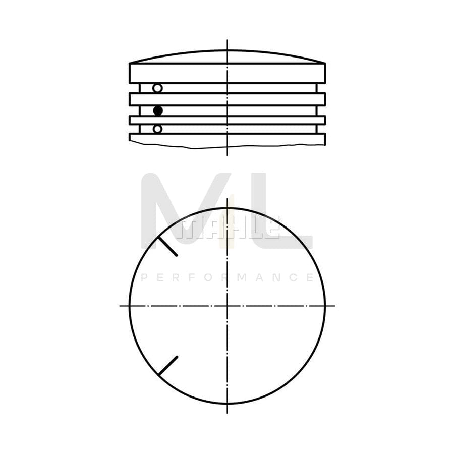 MAHLE ORIGINAL 535 PI 00100 002 Piston for TRABANT P 601 73,0 mm, without cooling duct | ML Performance Car Parts