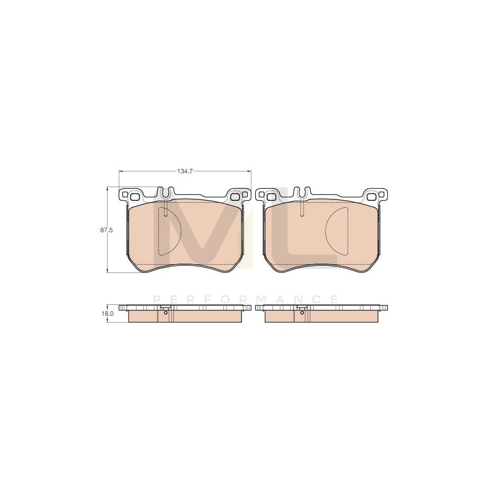 TRW Gdb2013 Brake Pad Set Prepared For Wear Indicator | ML Performance Car Parts