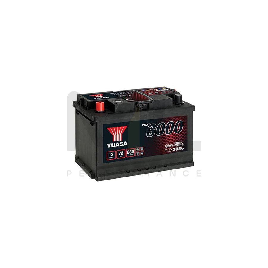 Yuasa YBX3086 12v 76Ah SMF Battery | ML Performance UK Car Parts