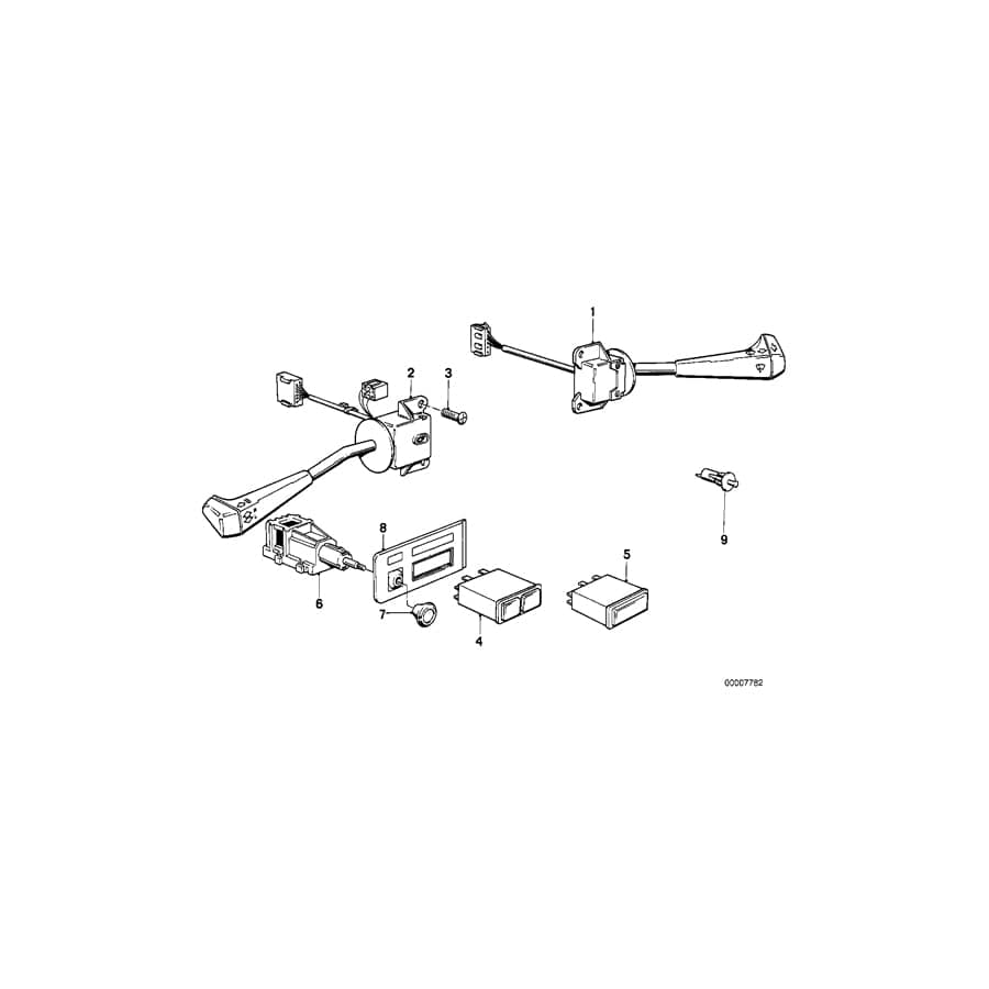 Genuine BMW 61311377965 E30 E24 Switch Turn Signal,Dip-Dim Control (Inc. 316i, M635CSi & 635CSi) | ML Performance UK Car Parts