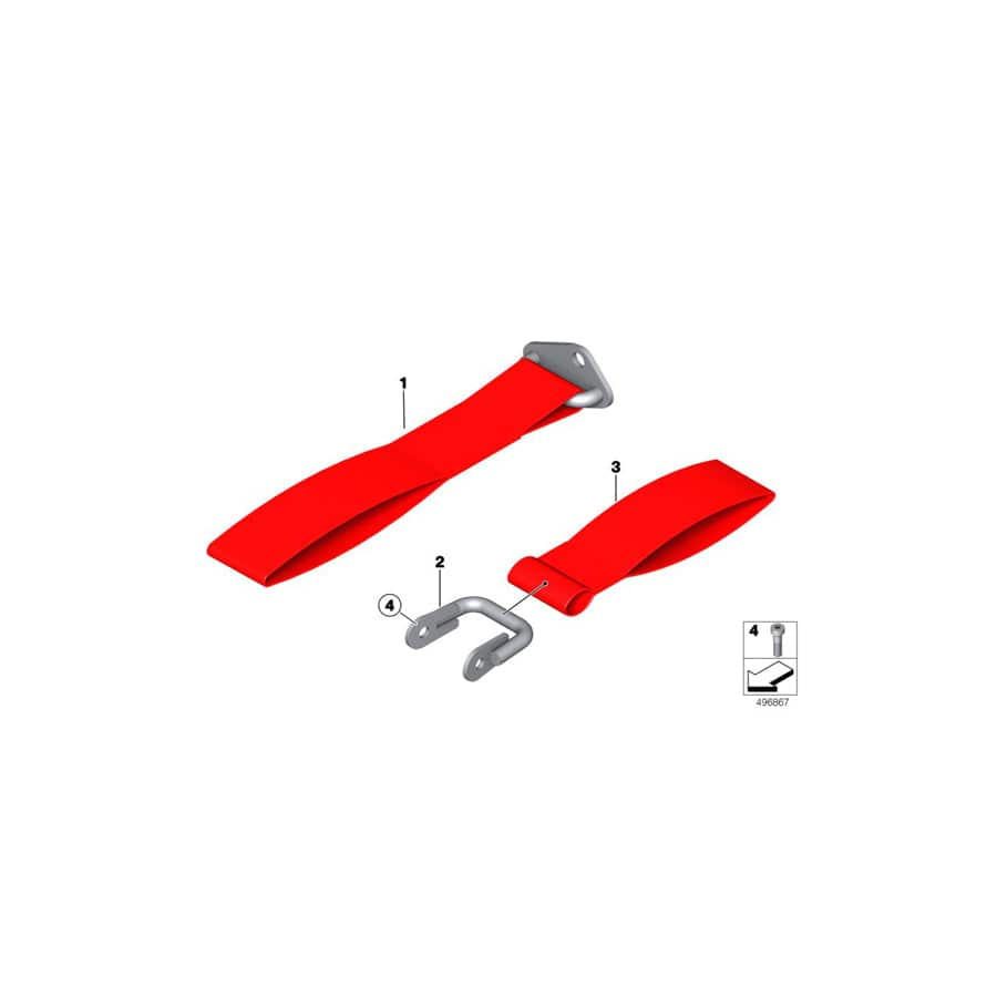 Genuine BMW 72158424676 BMW Towing Hinge HINTEN/REAR (Inc. & M6 GT3) | ML Performance UK Car Parts