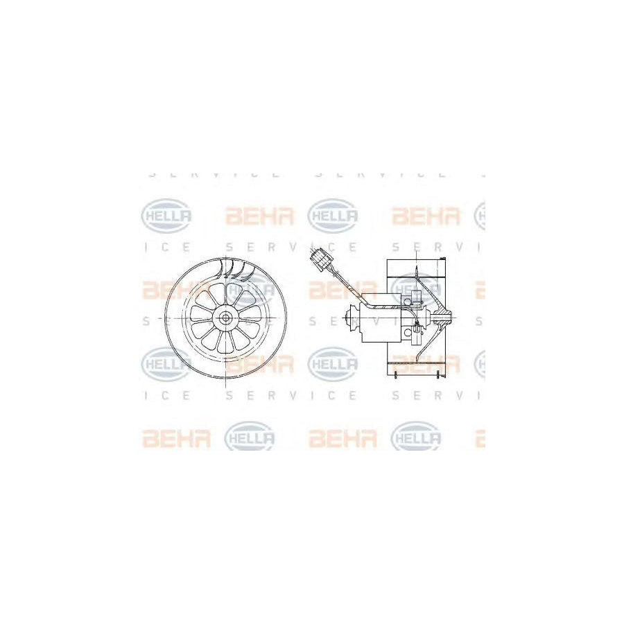 Hella 8EW 009 158-331 Interior Blower