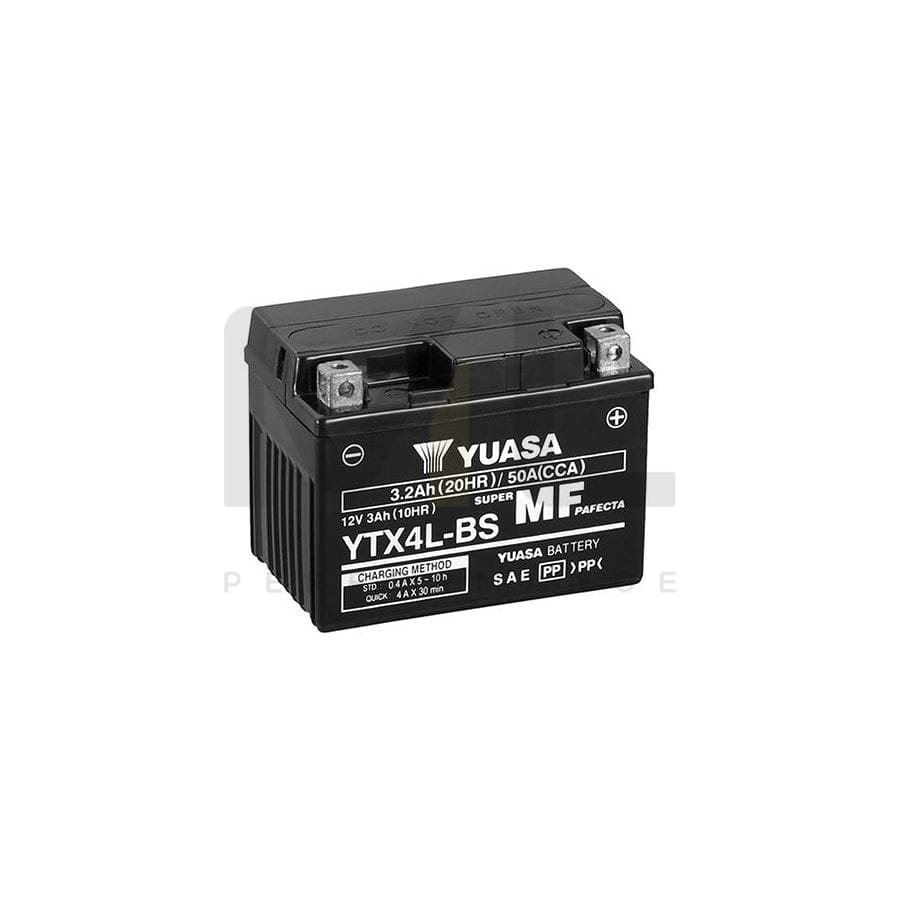 Yuasa YTX4L-BS 12v VRLA Motorbike & Motorcycle Battery | ML Performance UK Car Parts