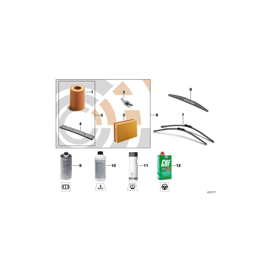 Genuine BMW 88002334979 E60 E61 Inspection Kit I Value Line VALUE LINE (Inc. 525i, 530i & 520i) | ML Performance UK Car Parts