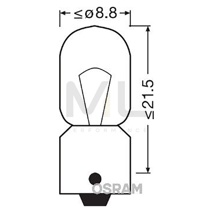 OSRAM ORIGINAL 3930 Bulb, indicator 24V 4W, T4W, BA9s | ML Performance Car Parts