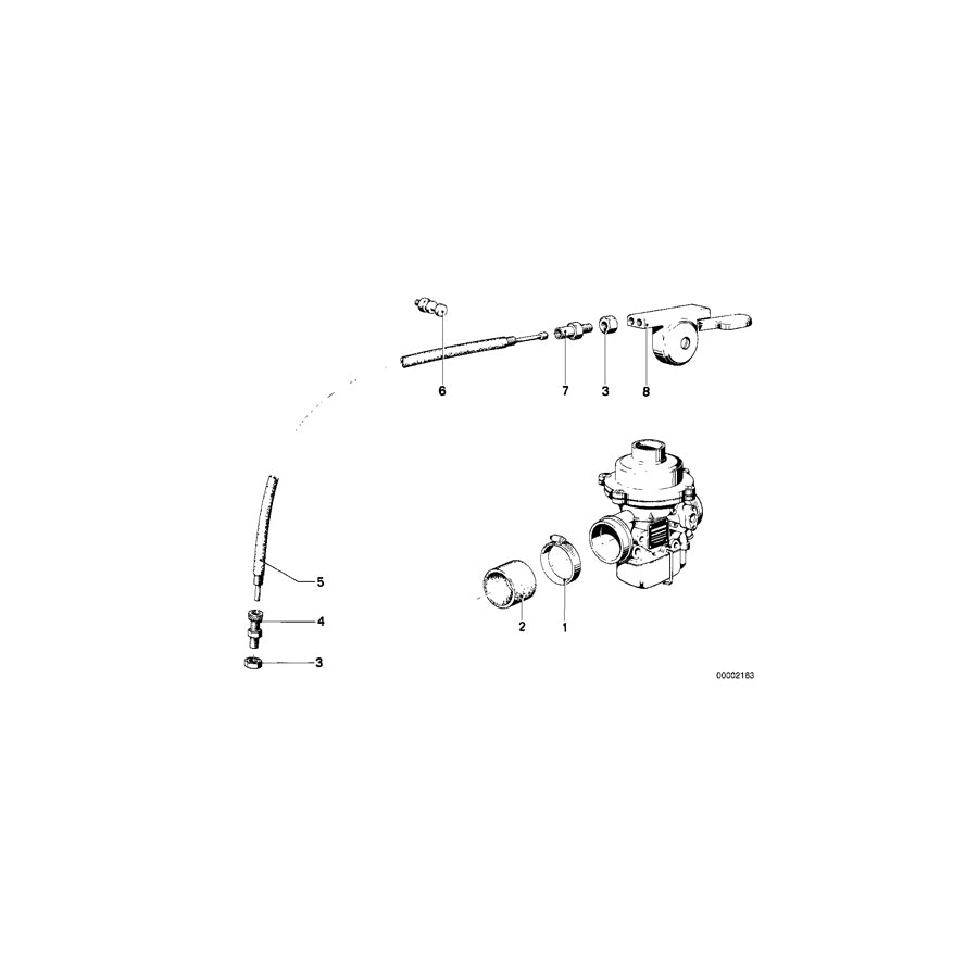Genuine BMW 13231255977 Choke Cable Right (Inc. R90/6) | ML Performance UK Car Parts