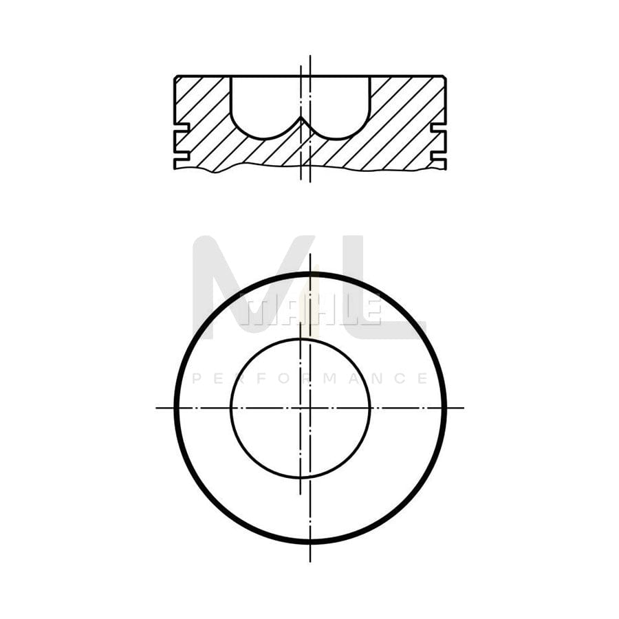 MAHLE ORIGINAL 043 24 00 Piston 91,48 mm, without cooling duct | ML Performance Car Parts