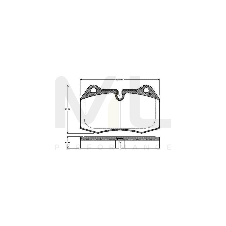 Bosch 0986Tb2247 Brake Pad Set Excl. Wear Warning Contact | ML Performance Car Parts