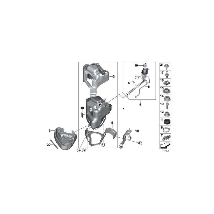 Genuine BMW 16197295657 F15 F16 Filling System For Scr (Inc. X5 25d, X5 M50dX & X5 35dX) | ML Performance UK