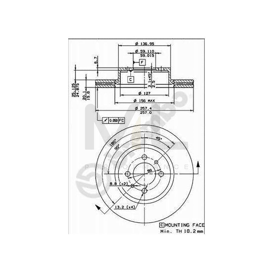BREMBO 09.4768.10 Brake Disc Internally Vented, with bolts/screws | ML Performance Car Parts