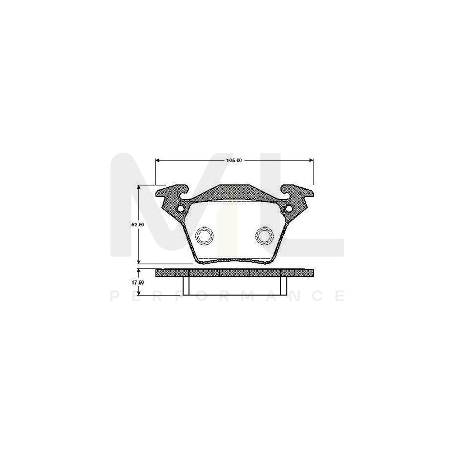 Bosch 0986Tb2354 Brake Pad Set Excl. Wear Warning Contact | ML Performance Car Parts