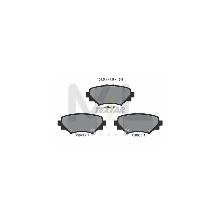 TEXTAR 2587801 Brake pad set for MAZDA 3 with acoustic wear warning | ML Performance Car Parts