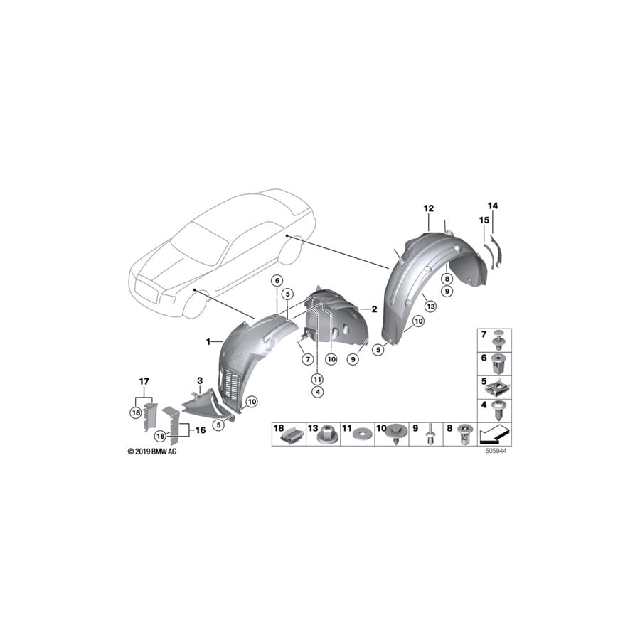 Genuine BMW 07149180796 RR4 RR5 Clamp (Inc. Ghost, Wraith & Ghost EWB) | ML Performance UK Car Parts