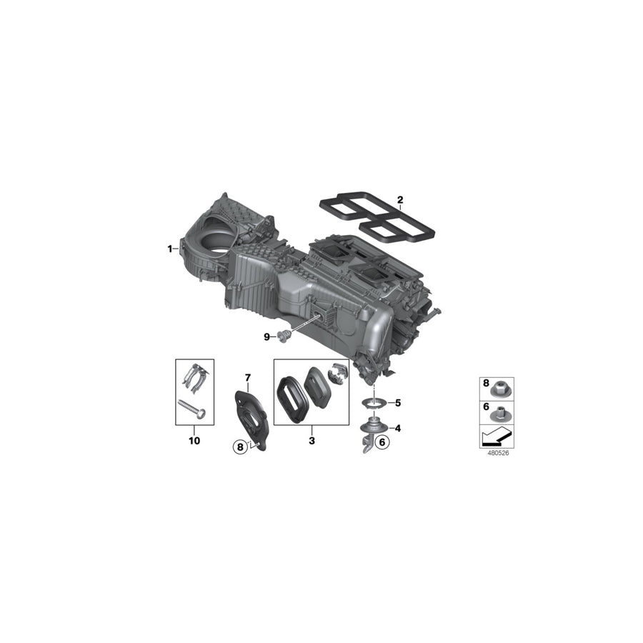 Genuine BMW 64119237643 F36 F20 F31 Set Of Parts Heater/Air Condit. Housing (Inc. 430i, 230i & 316i) | ML Performance UK