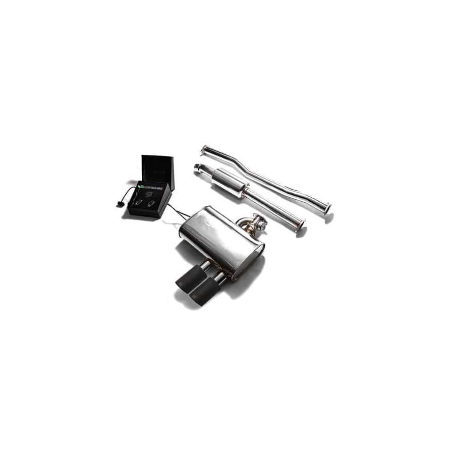 Armytrix MNF5V-DS11M Valvetronic Exhaust System Mini Cooper S F 55 2014-2020 with Dual Matte Black 3.5" | ML Performance UK UK Car Parts