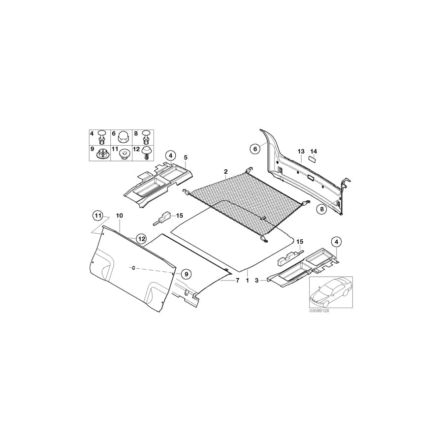 Genuine BMW 51472693762 E39 Trunk Partition Trim Panel TITANGRAU-DKL. (Inc. & M5) | ML Performance UK Car Parts