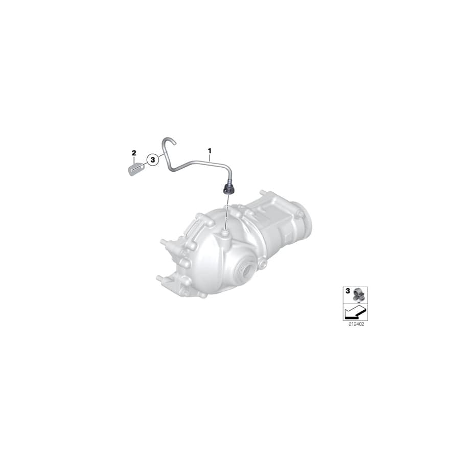 Genuine BMW 31507567413 E71 Vent Line, Front Final-Drive Unit (Inc. & X6 35iX) | ML Performance UK Car Parts