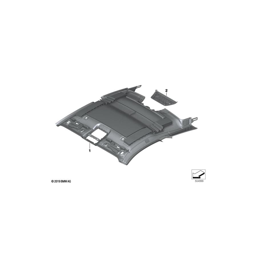 Genuine BMW 51447996641 F92 G15 Roofliner Alcantara NACHTBLAU (Inc. M8, 840iX & 840dX) | ML Performance UK Car Parts
