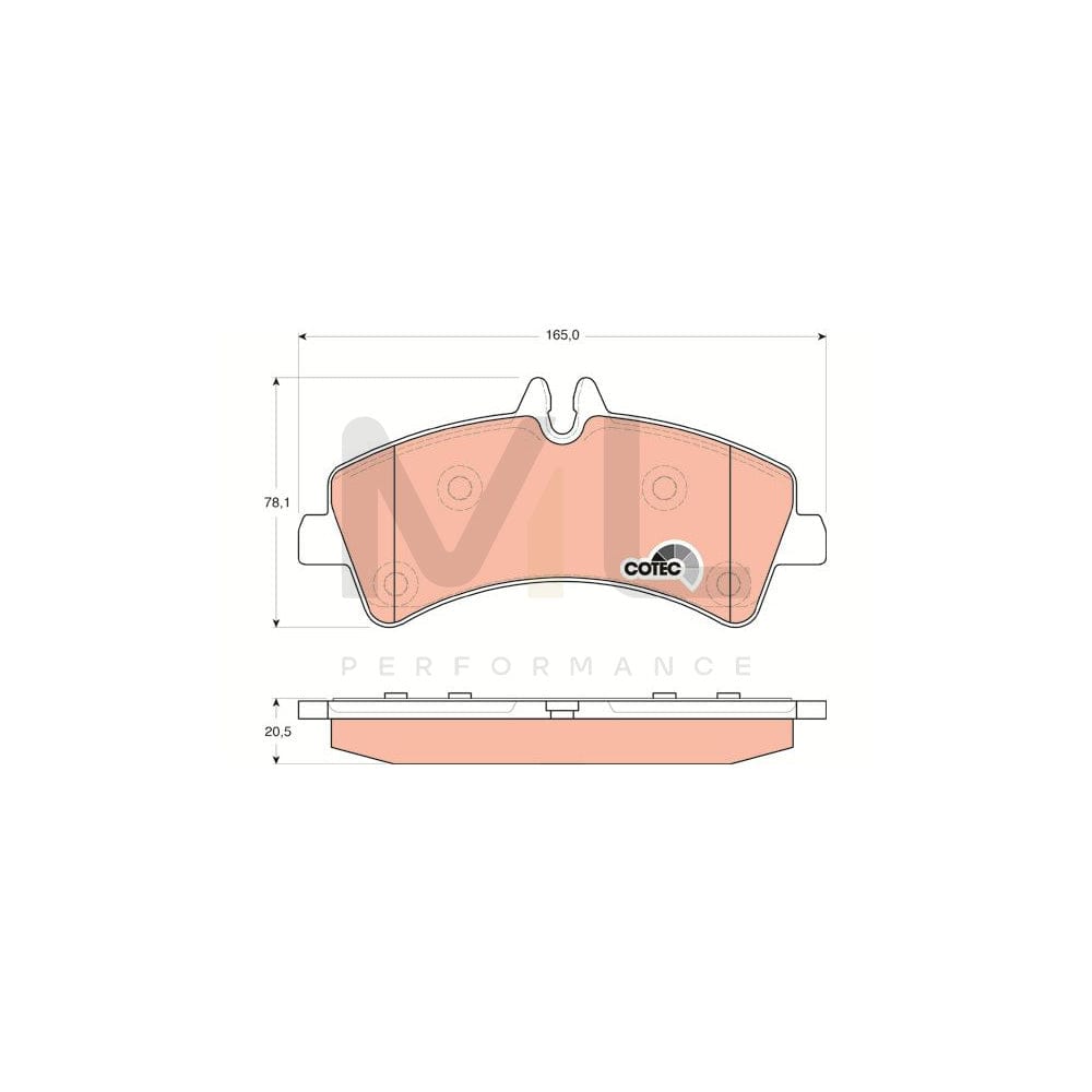 TRW Cotec Gdb1699 Brake Pad Set Prepared For Wear Indicator, With Brake Caliper Screws, With Accessories | ML Performance Car Parts