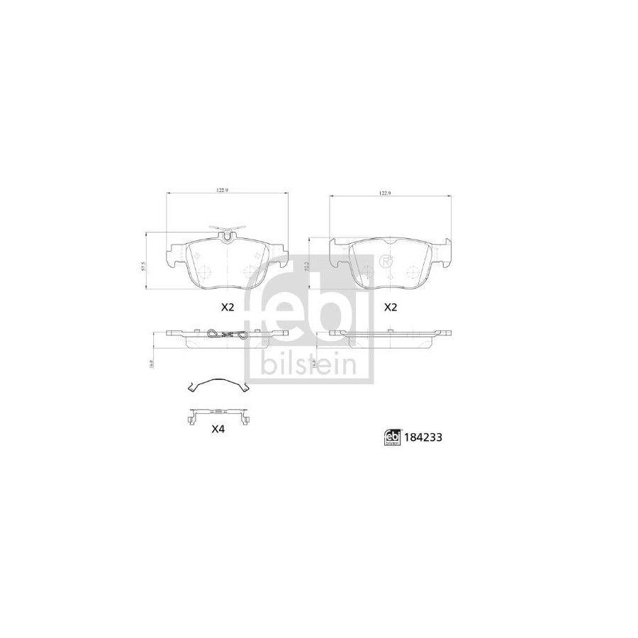 Febi Bilstein 184233 Brake Pad Set