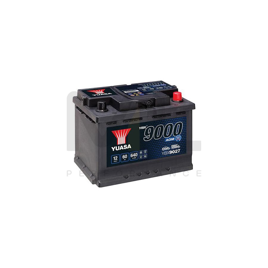 Yuasa YBX9027 12v 60Ah AGM Start Stop Plus Battery | ML Performance UK Car Parts
