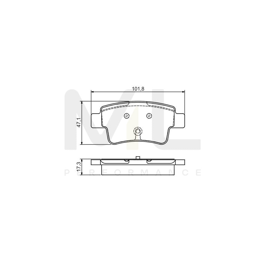 Bosch 0986495111 Brake Pad Set With Mounting Manual BP1546 | ML Performance Car Parts