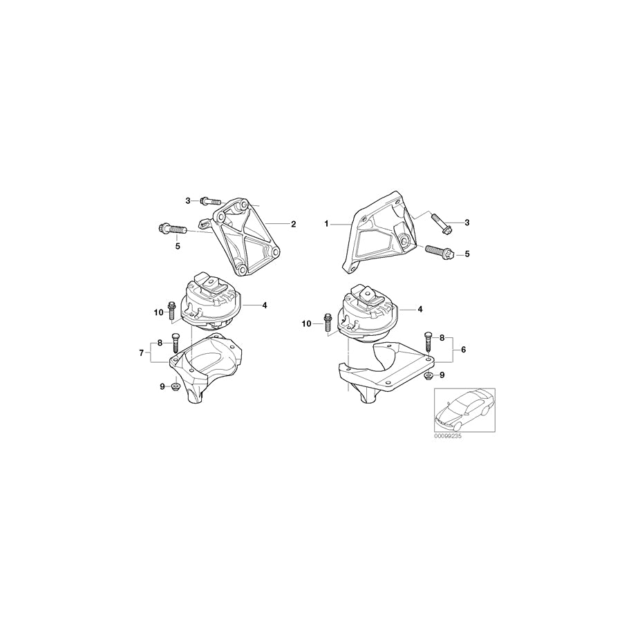 Genuine BMW 22116758431 E65 E66 E67 Engine Supporting Bracket, Left (Inc. 760Li, 760LiS & 760i) | ML Performance UK