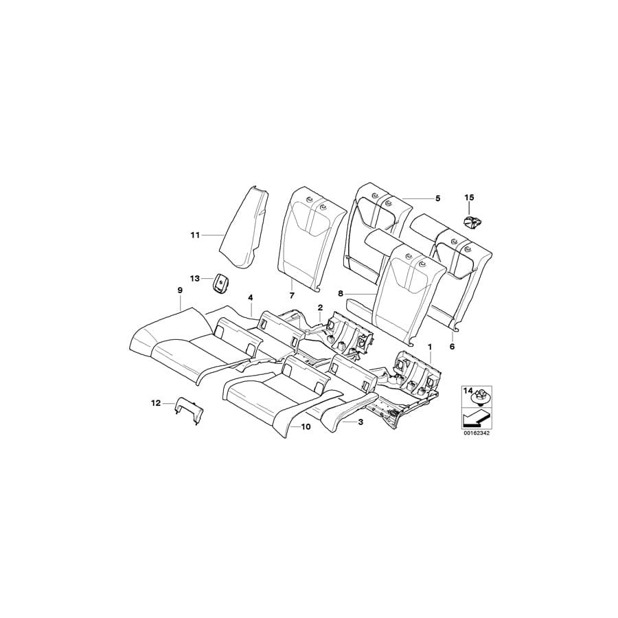 Genuine BMW 52207898753 E92 E92 Seat Cover Leather Left FUCHSROT (Inc. & M3) | ML Performance UK Car Parts